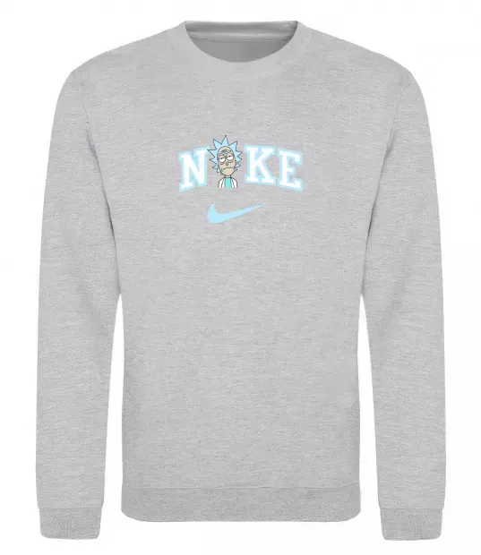 Свитшот Рік Санчез ВИШИВКА Серый меланж фото