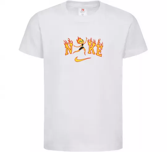 Дитяча футболка Стихії вогонь ВИШИВКА Білий фото