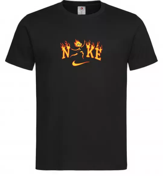 Мужская футболка Стихії вогонь ВИШИВКА Черный фото