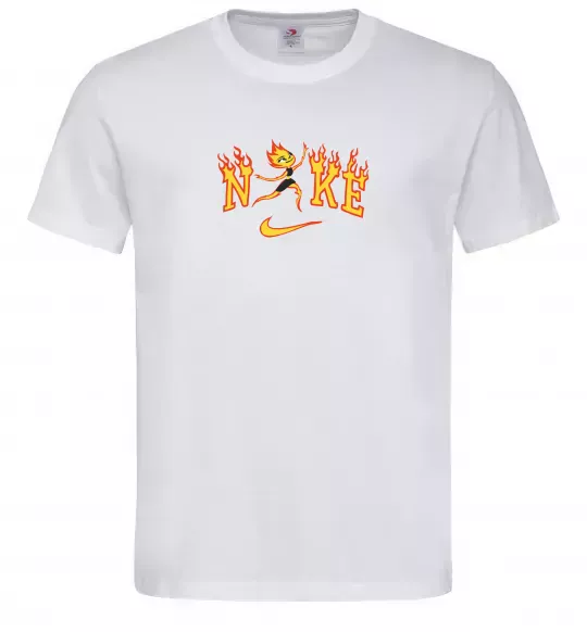 Мужская футболка Стихії вогонь ВИШИВКА Белый фото