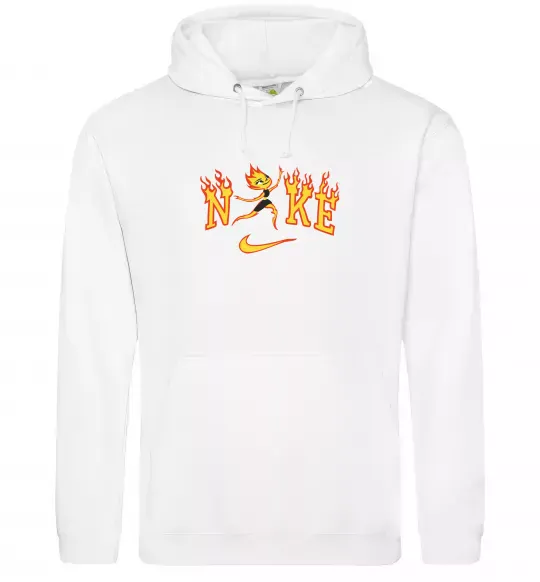 Жіноча толстовка (худі) Стихії вогонь ВИШИВКА Білий фото