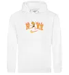 Жіноча толстовка (худі) Стихії вогонь ВИШИВКА Білий фото