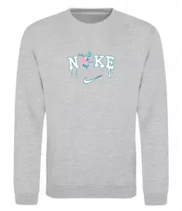 Свитшот Стихії вода ВИШИВКА Серый меланж фото