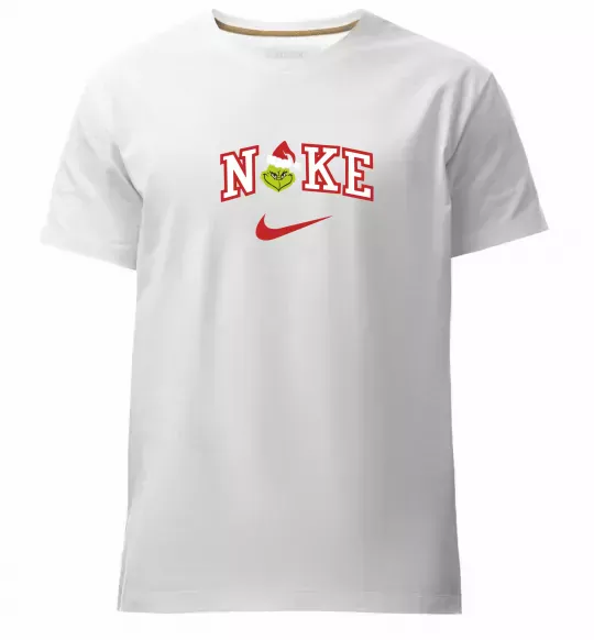 Мужская премиум футболка Грінч ВИШИВКА Белый фото