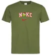 Мужская футболка Грінч ВИШИВКА Оливковый фото