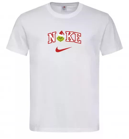 Мужская футболка Грінч ВИШИВКА Белый фото