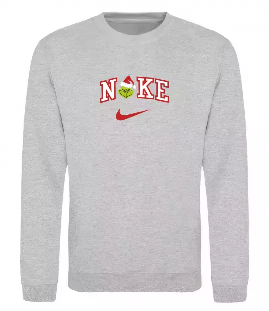 Світшот Грінч ВИШИВКА Сірий меланж фото