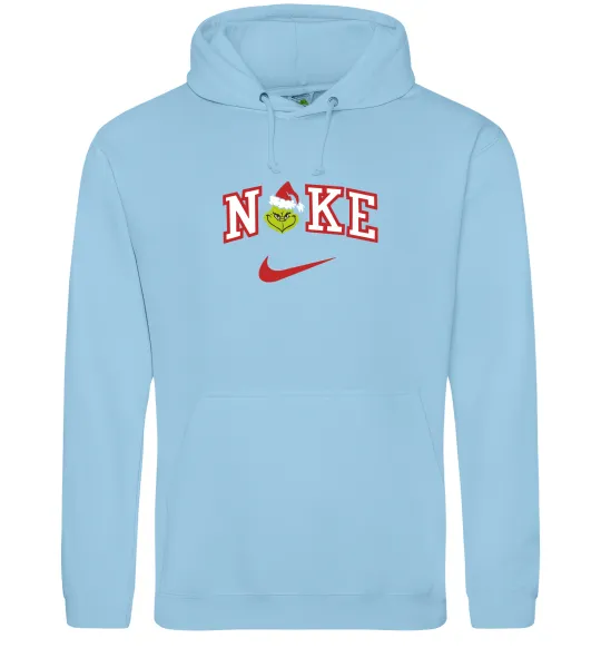 Чоловіча толстовка (худі) Грінч ВИШИВКА Блакитний фото