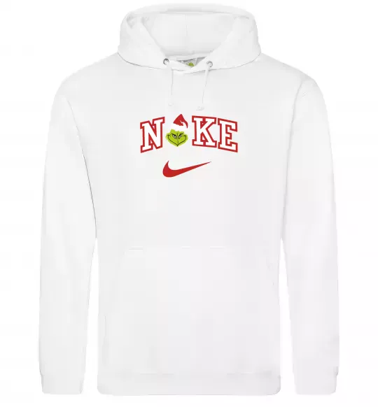 Женская толстовка (худи) Грінч ВИШИВКА Белый фото