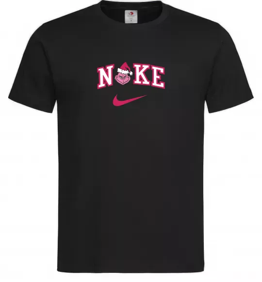 Чоловіча футболка Грінч рожевий ВИШИВКА Чорний фото