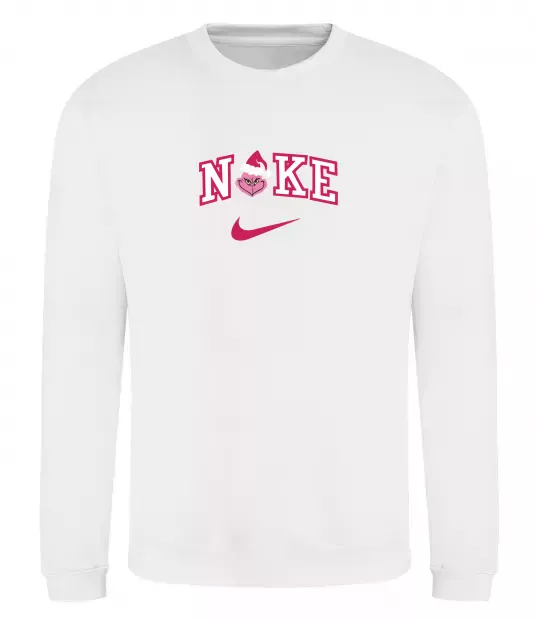 Світшот Грінч рожевий ВИШИВКА Білий фото