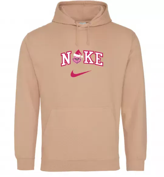 Женская толстовка (худи) Грінч рожевий ВИШИВКА Песочный фото