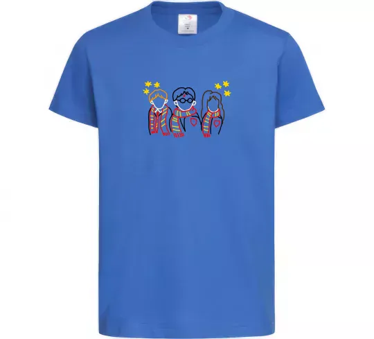 Детская футболка Гаррі Поттер ВИШИВКА Ярко-синий фото