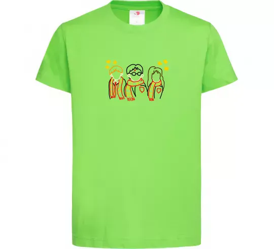 Детская футболка Гаррі Поттер ВИШИВКА Лаймовый фото