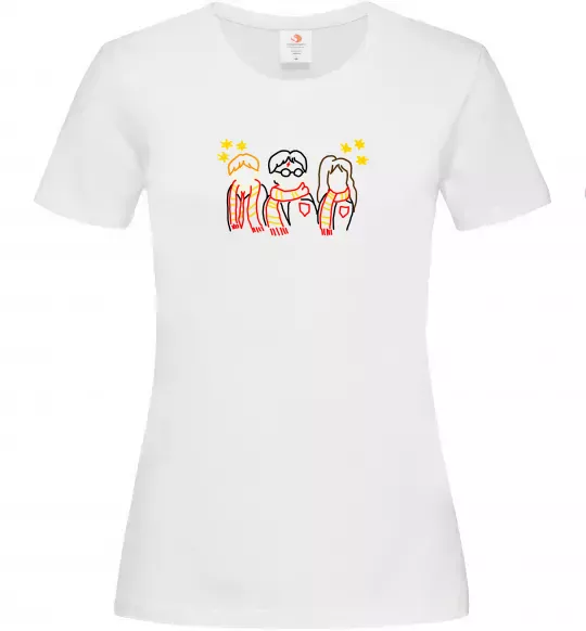 Жіноча футболка Гаррі Поттер ВИШИВКА Білий фото