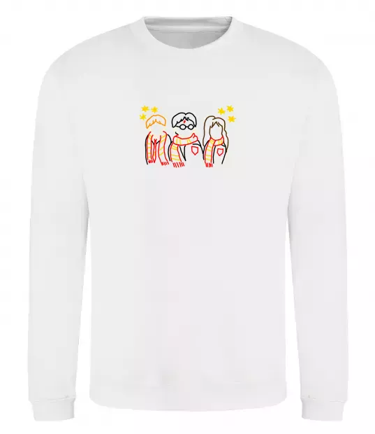 Світшот Гаррі Поттер ВИШИВКА Білий фото