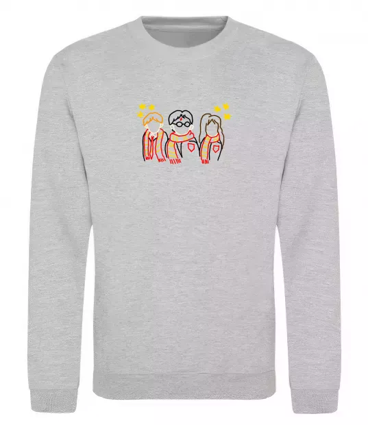 Світшот Гаррі Поттер ВИШИВКА Сірий меланж фото