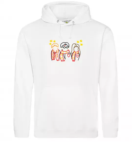 Жіноча толстовка (худі) Гаррі Поттер ВИШИВКА Білий фото