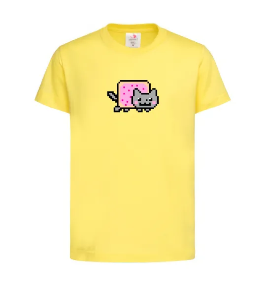 Детская футболка Nyan cat ВИШИВКА Лимонный фото