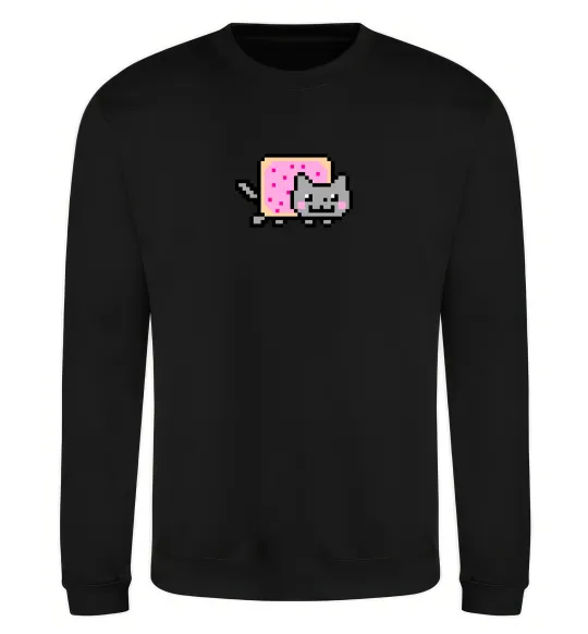 Свитшот Nyan cat ВИШИВКА Черный фото