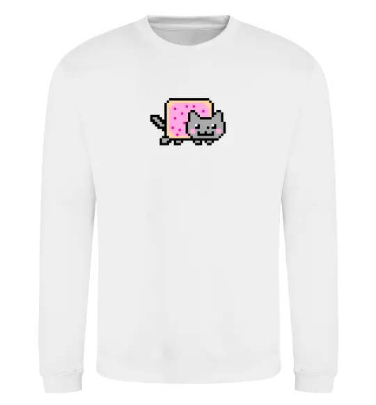 Свитшот Nyan cat ВИШИВКА Белый фото