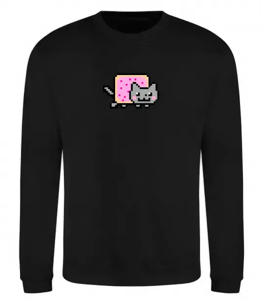 Свитшот Nyan cat ВИШИВКА Черный фото