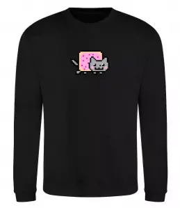 Світшот Nyan cat ВИШИВКА Чорний фото