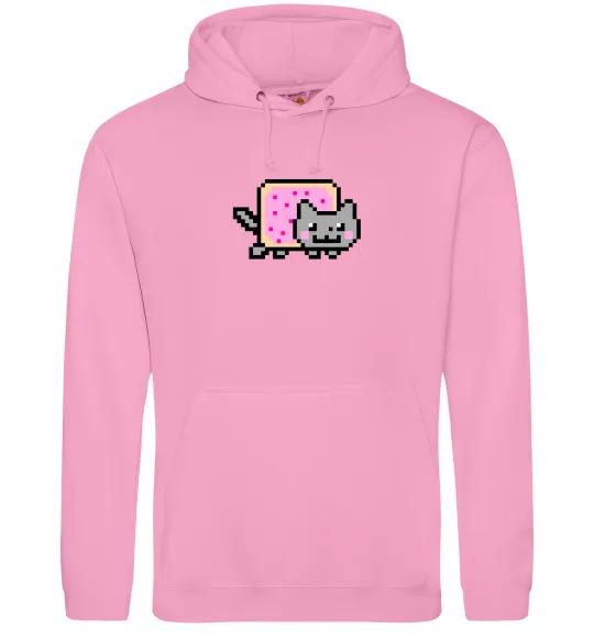 Мужская толстовка (худи) Nyan cat ВИШИВКА Розовый фото