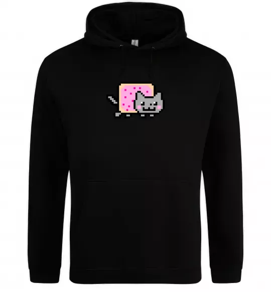 Жіноча толстовка (худі) Nyan cat ВИШИВКА Чорний фото