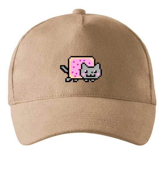 Кепка Nyan cat ВИШИВКА Песочный фото