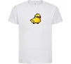 Детская футболка Duck pixel ВИШИВКА Белый фото