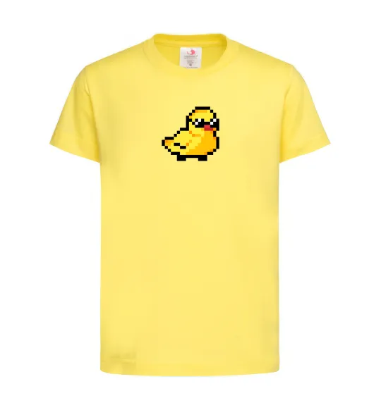 Дитяча футболка Duck pixel ВИШИВКА Лимонний фото