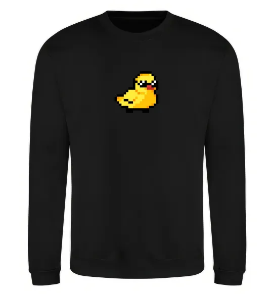 Свитшот Duck pixel ВИШИВКА Черный фото
