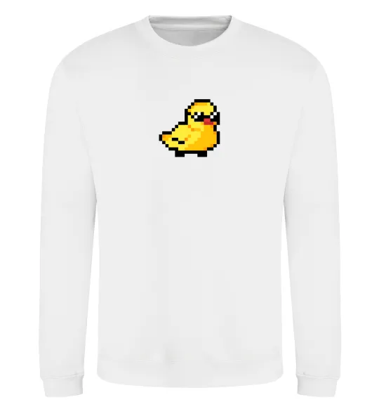 Свитшот Duck pixel ВИШИВКА Белый фото