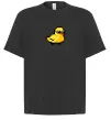 Футболка Оверсайз Duck pixel ВИШИВКА Черный фото
