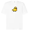 Футболка Оверсайз Duck pixel ВИШИВКА Белый фото
