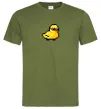 Мужская футболка Duck pixel ВИШИВКА Оливковый фото
