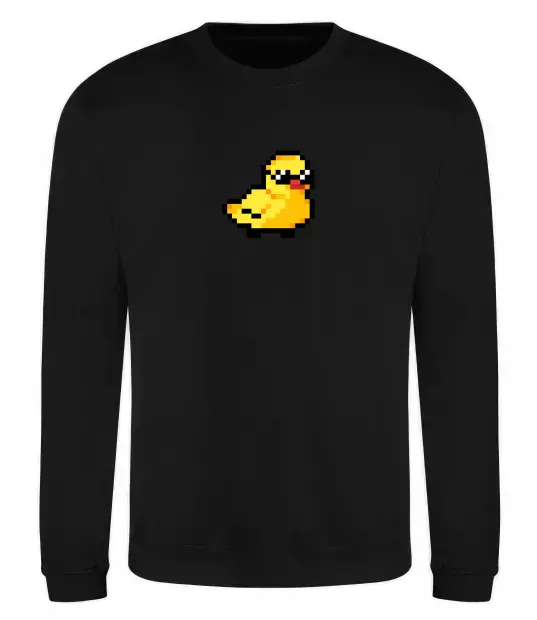Світшот Duck pixel ВИШИВКА Чорний фото