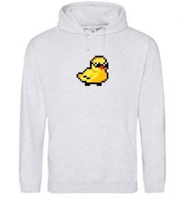 Чоловіча толстовка (худі) Duck pixel ВИШИВКА