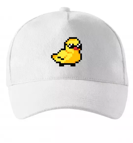 Кепка Duck pixel ВИШИВКА Белый фото