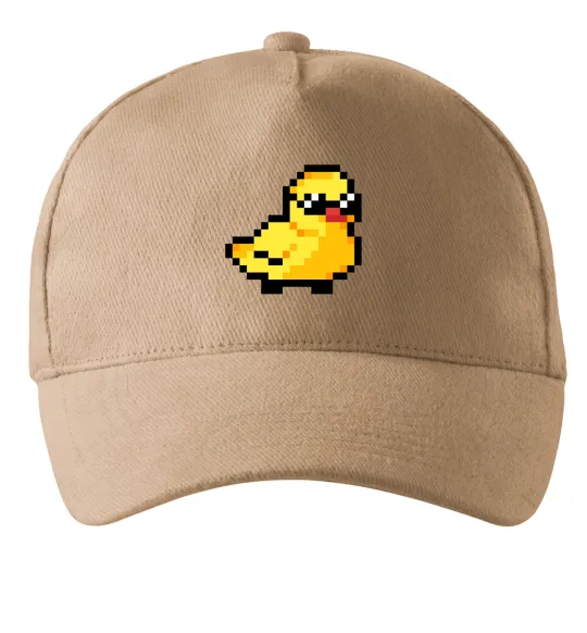 Кепка Duck pixel ВИШИВКА Песочный фото