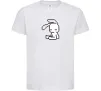 Детская футболка Bunny pixel ВИШИВКА Белый фото