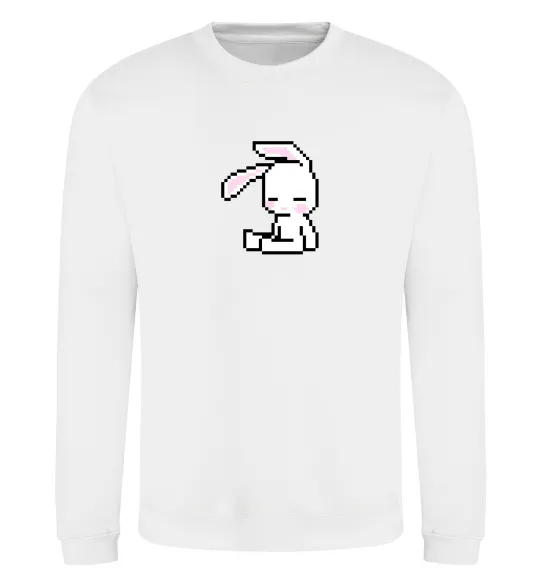 Свитшот Bunny pixel ВИШИВКА Белый фото