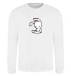 Свитшот Bunny pixel ВИШИВКА Белый фото