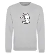 Свитшот Bunny pixel ВИШИВКА Серый меланж фото