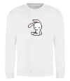 Свитшот Bunny pixel ВИШИВКА Белый фото