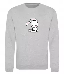 Світшот Bunny pixel ВИШИВКА Сірий меланж фото