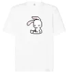 Футболка Оверсайз Bunny pixel ВИШИВКА Белый фото