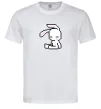 Мужская футболка Bunny pixel ВИШИВКА Белый фото