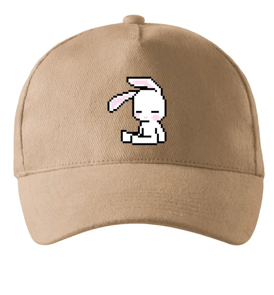 Кепка Bunny pixel ВИШИВКА Песочный фото